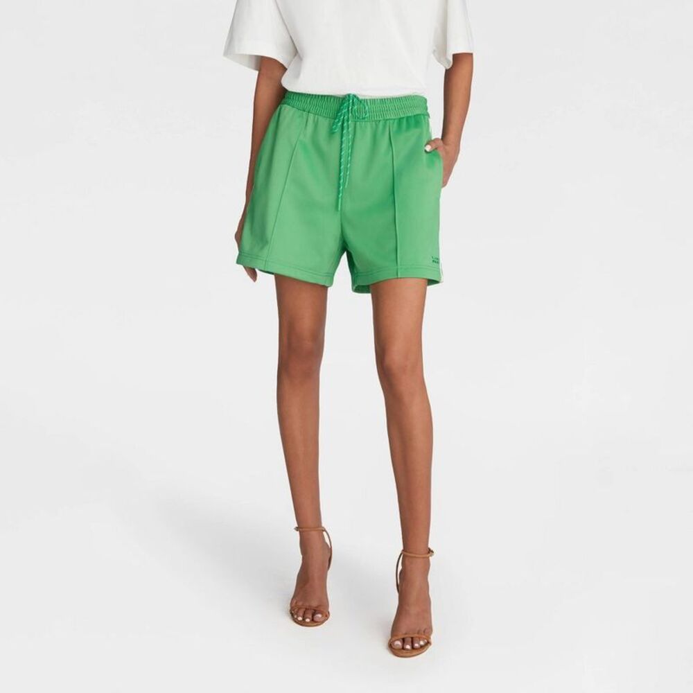 KBB by KAHLANA Women's Mid-Rise 'The Track Shorts' - Red M